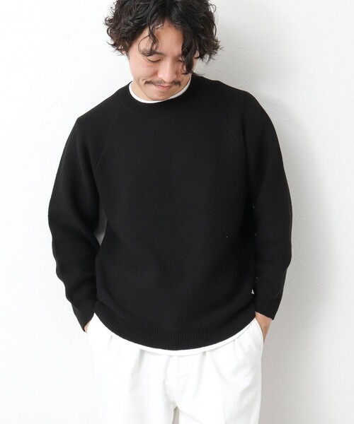 NOLLEY’S（ノーリーズ）の「7Gガーター ラグランスリーブ プルオーバーニット（インナー付き）25SS（ニット/セーター・メンズ・ライトグレー/ブラック/ブルー・M/L）」の17枚目の写真