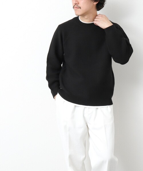 NOLLEY’S（ノーリーズ）の「7Gガーター ラグランスリーブ プルオーバーニット（インナー付き）25SS（ニット/セーター・メンズ・ライトグレー/ブラック/ブルー・M/L）」の19枚目の写真