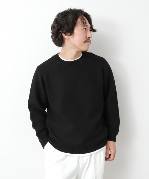 NOLLEY’S（ノーリーズ）の「7Gガーター ラグランスリーブ プルオーバーニット（インナー付き）25SS（ニット/セーター・メンズ・ライトグレー/ブラック/ブルー・M/L）」の20枚目の写真