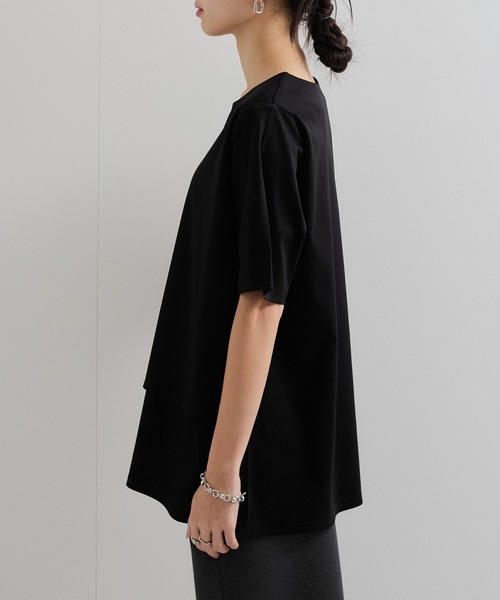 le cercle ADAM ET ROPE'（ルセルクルアダムエロペ）の「2WAYヘムカットプルオーバー（Tシャツ/カットソー・レディース・ホワイト/ライトグリーン/ブラック/ベージュ系/ホワイト系・FREE）」の13枚目の写真
