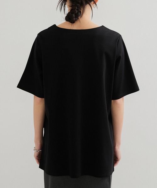 le cercle ADAM ET ROPE'（ルセルクルアダムエロペ）の「2WAYヘムカットプルオーバー（Tシャツ/カットソー・レディース・ホワイト/ライトグリーン/ブラック/ベージュ系/ホワイト系・FREE）」の14枚目の写真