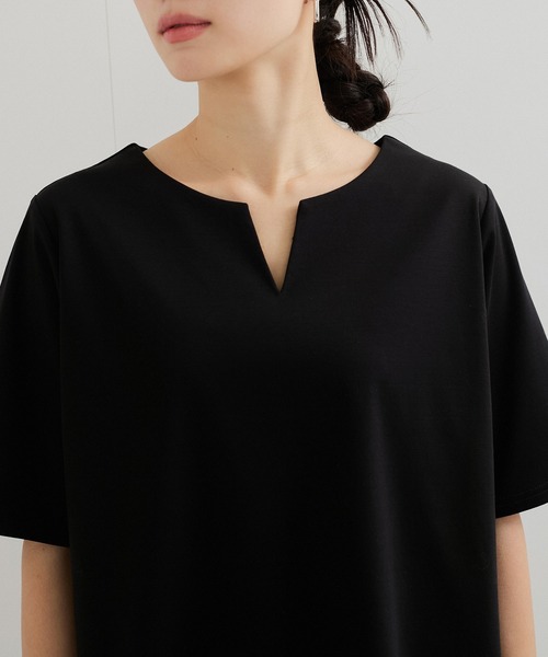 le cercle ADAM ET ROPE'（ルセルクルアダムエロペ）の「2WAYヘムカットプルオーバー（Tシャツ/カットソー・レディース・ホワイト/ライトグリーン/ブラック/ベージュ系/ホワイト系・FREE）」の15枚目の写真