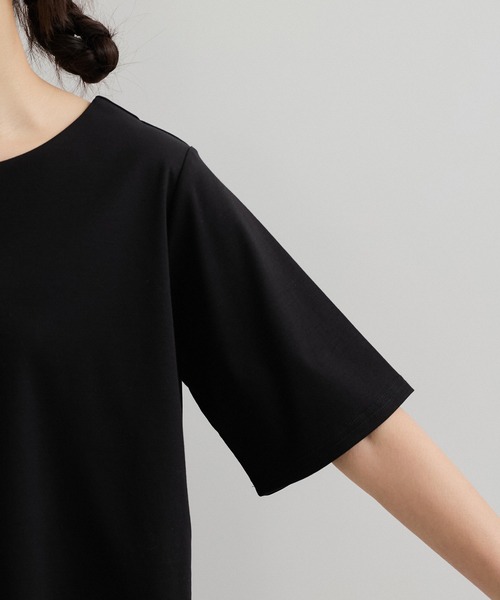 le cercle ADAM ET ROPE'（ルセルクルアダムエロペ）の「2WAYヘムカットプルオーバー（Tシャツ/カットソー・レディース・ホワイト/ライトグリーン/ブラック/ベージュ系/ホワイト系・FREE）」の16枚目の写真