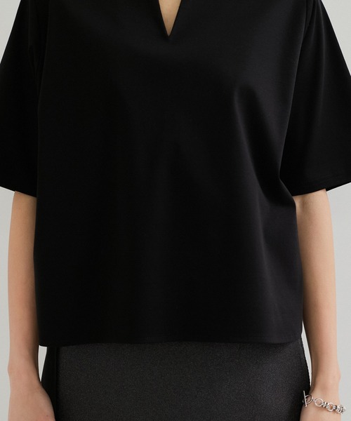 le cercle ADAM ET ROPE'（ルセルクルアダムエロペ）の「2WAYヘムカットプルオーバー（Tシャツ/カットソー・レディース・ホワイト/ライトグリーン/ブラック/ベージュ系/ホワイト系・FREE）」の18枚目の写真