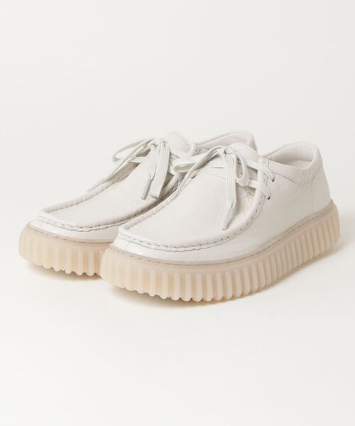 Clarks(クラークス)の「クラークス Torhill Lo トーヒルロー カジュアルシューズ(モカシン/デッキシューズ・メンズ・ホワイト・60/65/70/75/80/85/90)」の4枚目の写真