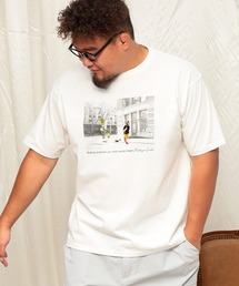 B&T CLUB（ビーティークラブ）の「B＆T CLUB (ビーアンドティークラブ) フォト×刺繍 クルーネック 半袖 Tシャツ（Tシャツ/カットソー）」