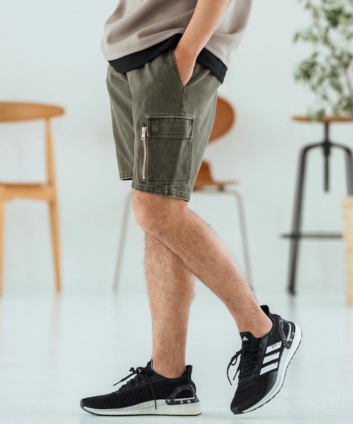 Magine(マージン)の「mp13470-Military design Short Pants ショートパンツ(その他パンツ・メンズ・オリーブ/ブラック/チャコール・44/46/48)」の1枚目の写真