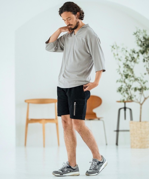 Magine(マージン)の「mp13470-Military design Short Pants ショートパンツ(その他パンツ・メンズ・オリーブ/ブラック/チャコール・44/46/48)」の14枚目の写真