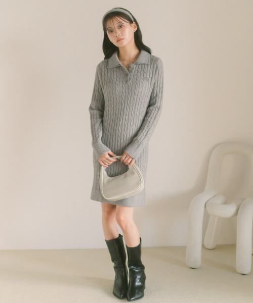 VANNIE U(ヴァニーユー)の「バイカラーパイピングワンハンドルバッグ/ショルダー付き(ショルダーバッグ・レディース・グレー/ブラック・FREE)」の11枚目の写真