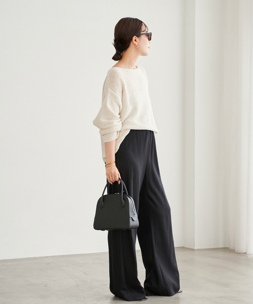 plage(プラージュ)の「silky satin minimal パンツ(その他パンツ・レディース・ブラック/カーキ・36/38)」の11枚目の写真