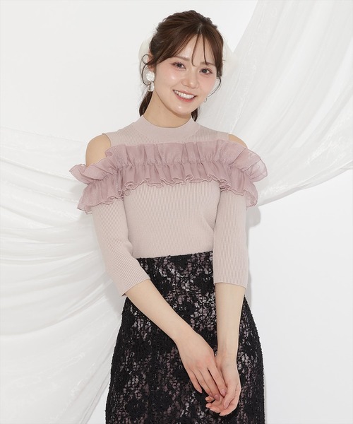 セブンテン フリルニット 美品✨ seventen セブンテン フリルニットプルオーバー ホワイト