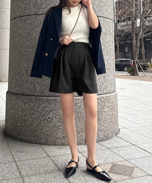 KOBE LETTUCE（コウベレタス）の「[ 春名亜美さんコラボ ]選べる3丈リネンライクタックパンツ（その他パンツ・レディース・ピンク系/ブラック/ベージュ系/ピンク/ブルー系/ブラック系/ベージュ/ブルー/グレー系/アイボリー系/ブラック系2・M2/M3/M1）」の12枚目の写真