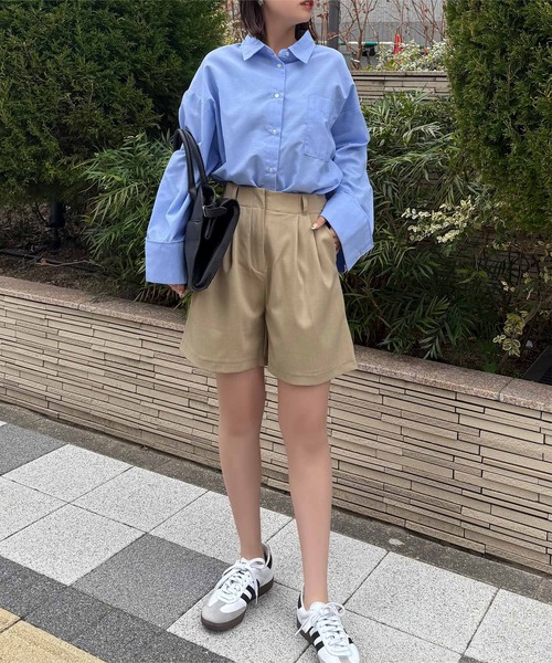 KOBE LETTUCE（コウベレタス）の「[ 春名亜美さんコラボ ]選べる3丈リネンライクタックパンツ（その他パンツ・レディース・ピンク系/ブラック/ベージュ系/ピンク/ブルー系/ブラック系/ベージュ/ブルー/グレー系/アイボリー系/ブラック系2・M2/M3/M1）」の21枚目の写真