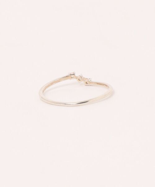 Jolie Toujours（ジョリトゥジュール）の「<SV925>11号WhiteCZ3粒リング（リング・レディース・シルバー・11号）」の2枚目の写真