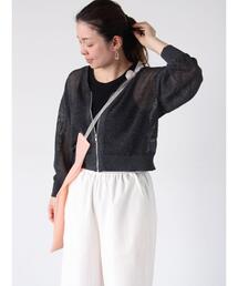 Lugnoncure | ラメ混メッシュ編みジップカーディガン(カーディガン/ボレロ)