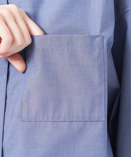 MACKINTOSH PHILOSOPHY（ﾏｯｷﾝﾄｯｼｭ ﾌｨﾛｿﾌｨｰ）の「クロップドシャツブルゾン（シャツ/ブラウス・レディース・ホワイト系その他/ライトブルー・38/36）」の8枚目の写真