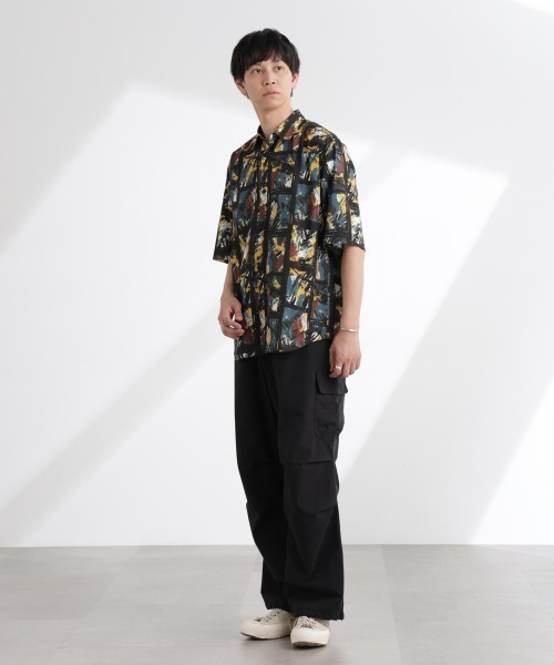 セール】アート柄シャツ 半袖（シャツ/ブラウス）｜NANO universe