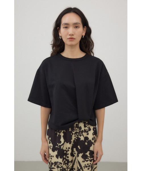 crie conforto(クリーコンフォルト)の「タックヘムショートプルオーバー(Tシャツ/カットソー・レディース・オフホワイト/ブラック/ピンク・FREE)」の7枚目の写真