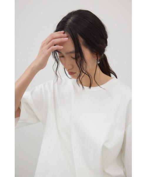 crie conforto(クリーコンフォルト)の「タックヘムショートプルオーバー(Tシャツ/カットソー・レディース・オフホワイト/ブラック/ピンク・FREE)」の13枚目の写真