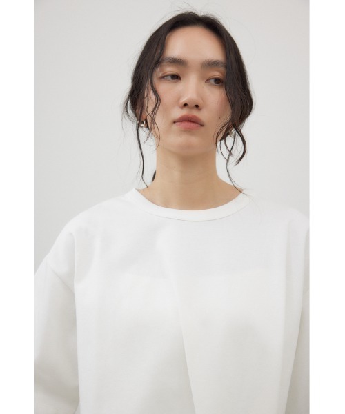 crie conforto(クリーコンフォルト)の「タックヘムショートプルオーバー(Tシャツ/カットソー・レディース・オフホワイト/ブラック/ピンク・FREE)」の14枚目の写真