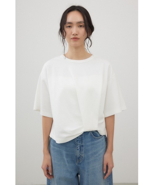 crie conforto(クリーコンフォルト)の「タックヘムショートプルオーバー(Tシャツ/カットソー・レディース・オフホワイト/ブラック/ピンク・FREE)」の16枚目の写真