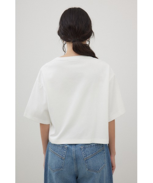 crie conforto(クリーコンフォルト)の「タックヘムショートプルオーバー(Tシャツ/カットソー・レディース・オフホワイト/ブラック/ピンク・FREE)」の18枚目の写真