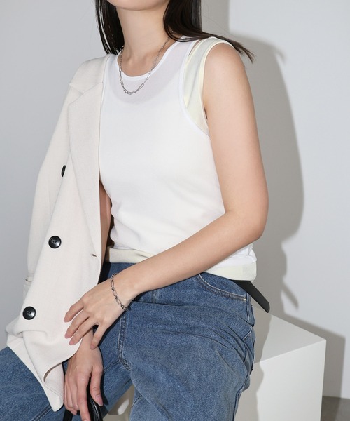 匿名配送・チュールレイヤードタンク 組曲｜チュールレイヤードタンク | Rakuten Fashion(楽天