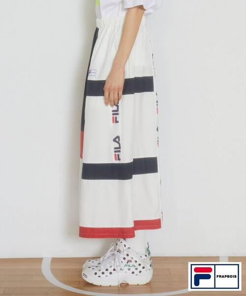 FRAPBOIS（フラボア）の「FILA×FRAPBOISスカート（スカート・レディース・クリーム/ブラック・1）」の3枚目の写真