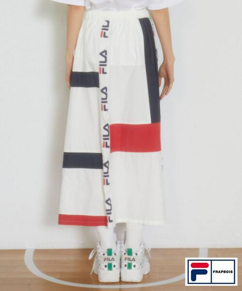 FRAPBOIS（フラボア）の「FILA×FRAPBOISスカート（スカート・レディース・クリーム/ブラック・1）」の4枚目の写真