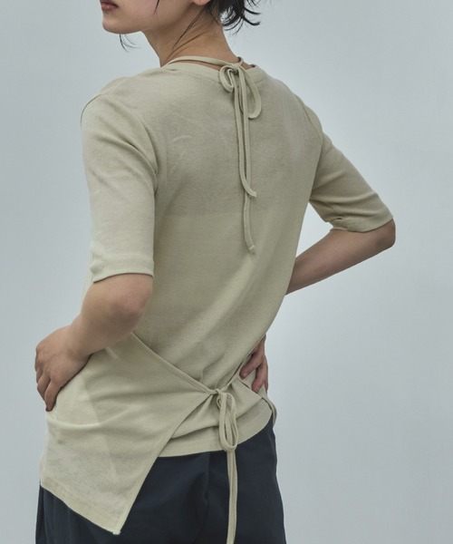 feepur(フェピュール)の「ホルターキャミレイヤードTee(Tシャツ/カットソー・レディース・ブラック/ベージュ・MEDIUM)」の2枚目の写真