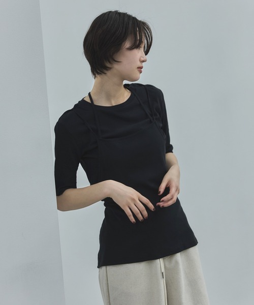 ホルターキャミレイヤードTee（Tシャツ/カットソー）｜feepur