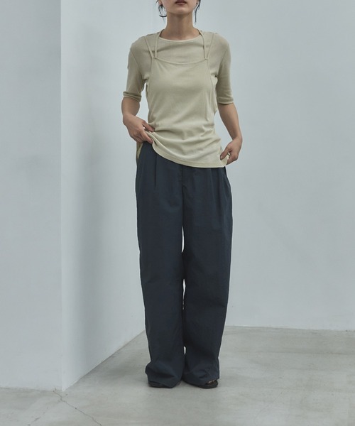 feepur(フェピュール)の「ホルターキャミレイヤードTee(Tシャツ/カットソー・レディース・ブラック/ベージュ・MEDIUM)」の10枚目の写真