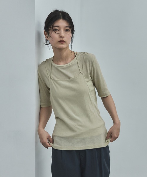 feepur(フェピュール)の「ホルターキャミレイヤードTee(Tシャツ/カットソー・レディース・ブラック/ベージュ・MEDIUM)」の14枚目の写真