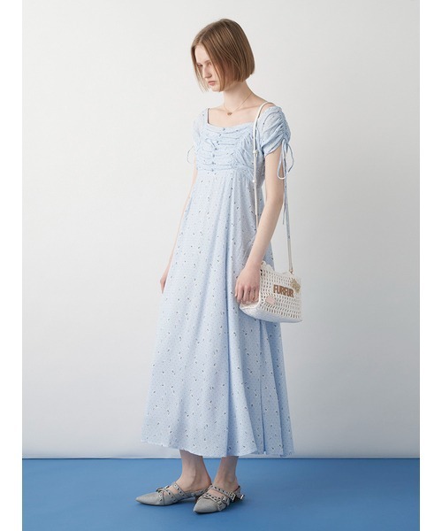 FURFUR(ファーファー)の「【WEB限定カラー】チェリー柄プリントワンピース(ワンピース・レディース・サックスブルー/ブラック/レッド/ホワイト・FREE)」の9枚目の写真