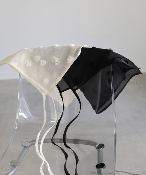 select MOCA（セレクトモカ）の「フラワーラップスカート（スカート・レディース・アイボリー/ブラック・FREE）」の7枚目の写真