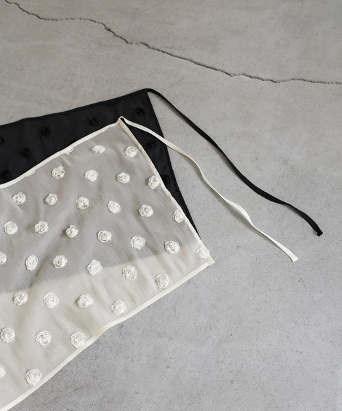 select MOCA（セレクトモカ）の「フラワーラップスカート（スカート・レディース・アイボリー/ブラック・FREE）」の14枚目の写真