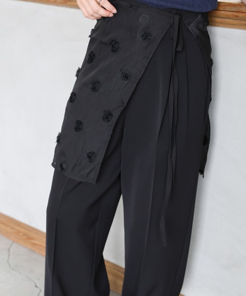 select MOCA（セレクトモカ）の「フラワーラップスカート（スカート・レディース・アイボリー/ブラック・FREE）」の22枚目の写真