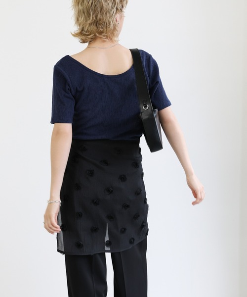 select MOCA（セレクトモカ）の「フラワーラップスカート（スカート・レディース・アイボリー/ブラック・FREE）」の15枚目の写真