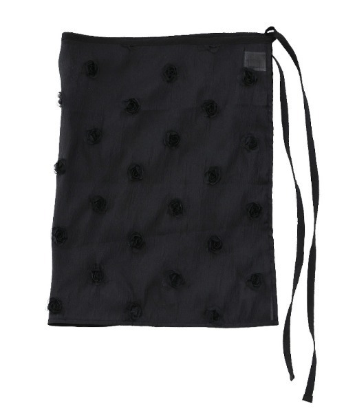 select MOCA（セレクトモカ）の「フラワーラップスカート（スカート・レディース・アイボリー/ブラック・FREE）」の12枚目の写真