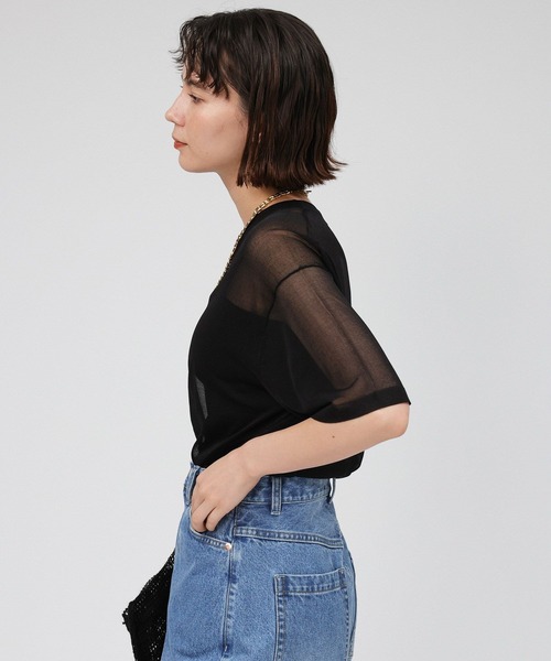 BABYLONE バビロン　シアーニットTシャツ 楽天市場】【SALE／40%OFF】シアーニットTシャツ BABYLONE