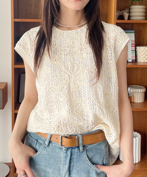 新品　刺繍レーストップス ROSIEE】刺繍レーストップス | valance 福井｜レディース