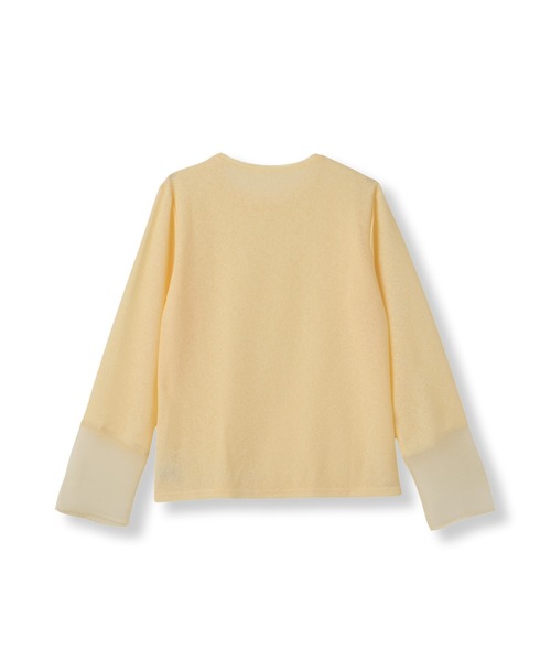 VICKY(ビッキー)の「袖シアーカットソートップス≪手洗い可能≫(Tシャツ/カットソー・レディース・イエロー/ブラック/オフホワイト・M)」の11枚目の写真