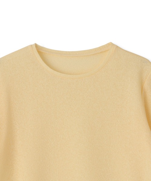 VICKY(ビッキー)の「袖シアーカットソートップス≪手洗い可能≫(Tシャツ/カットソー・レディース・イエロー/ブラック/オフホワイト・M)」の12枚目の写真