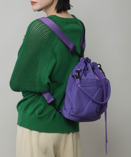 Munich(ミューニック)の「ポリエステルウェザーヘルメットバッグ(ショルダーバッグ・レディース・ベージュ/ブラック/ライトグレー/グリーン/レッド/パープル/オレンジ/カーキ・FREE)」の6枚目の写真