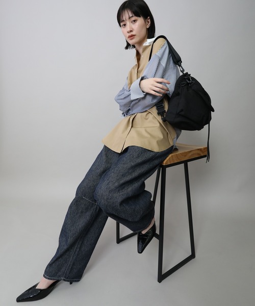 Munich(ミューニック)の「ポリエステルウェザーヘルメットバッグ(ショルダーバッグ・レディース・ベージュ/ブラック/ライトグレー/グリーン/レッド/パープル/オレンジ/カーキ・FREE)」の18枚目の写真