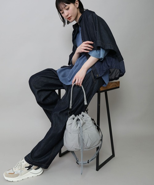 Munich(ミューニック)の「ポリエステルウェザーヘルメットバッグ(ショルダーバッグ・レディース・ベージュ/ブラック/ライトグレー/グリーン/レッド/パープル/オレンジ/カーキ・FREE)」の21枚目の写真