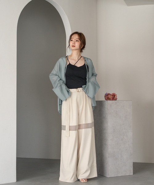 mideal（マイディール）の「cross design camisole / クロスデザインキャミソール（キャミソール・レディース・アイボリー/ブラック/ブラウン/ピンク・FREE）」の20枚目の写真