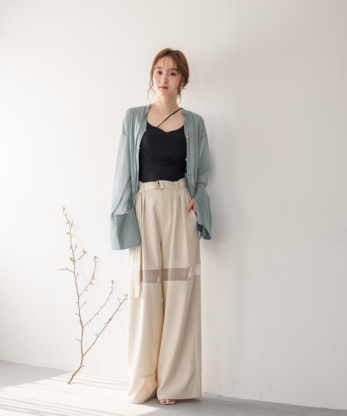 mideal（マイディール）の「cross design camisole / クロスデザインキャミソール（キャミソール・レディース・アイボリー/ブラック/ブラウン/ピンク・FREE）」の16枚目の写真