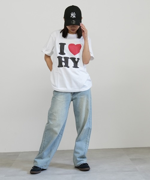 BASIS(ベイシス)の「I LOVE ロゴ コットン Tシャツ(Tシャツ/カットソー・レディース・ホワイト/ブラック・MEDIUM/LARGE)」の14枚目の写真