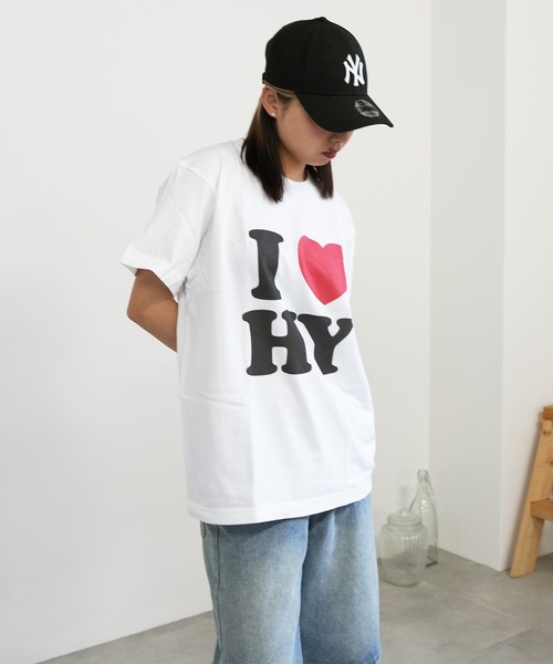 BASIS(ベイシス)の「I LOVE ロゴ コットン Tシャツ(Tシャツ/カットソー・レディース・ホワイト/ブラック・MEDIUM/LARGE)」の15枚目の写真